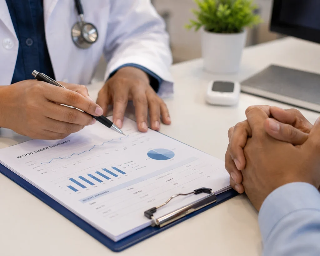 Doctor Discussing Blood Sugar