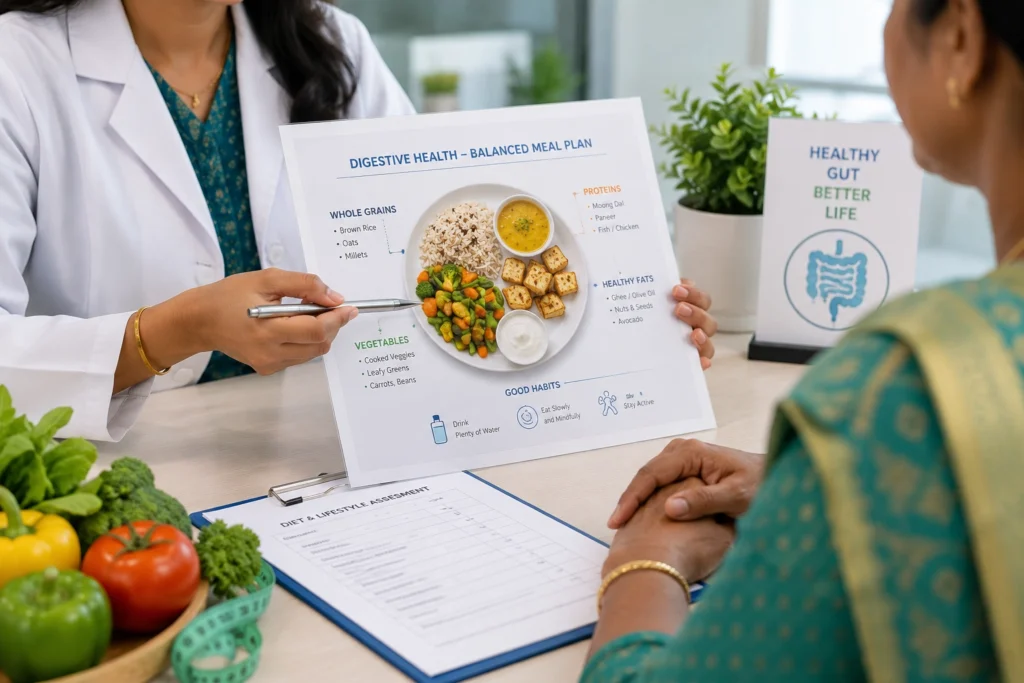 Doctor Explaining Gastro Diet