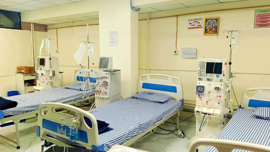 Haemodialysis machines at the 10-bedded dialysis centre, Sri Lakshmi Hospital, Bengaluru