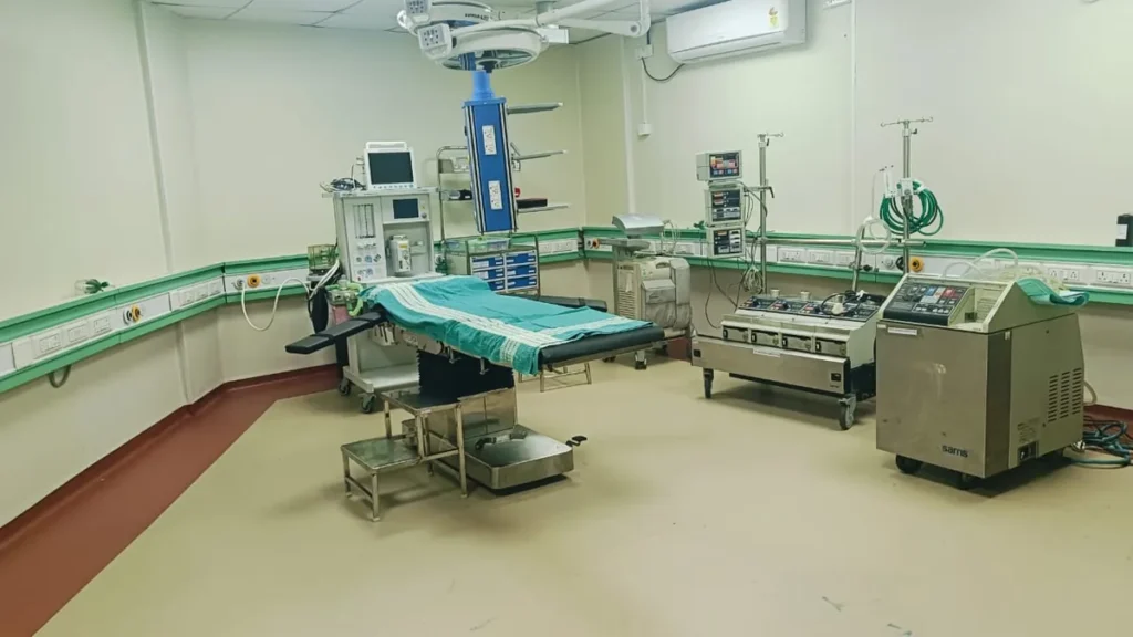 Modular operation theatre with anaesthesia workstation at Sri Lakshmi Hospital, KR Puram